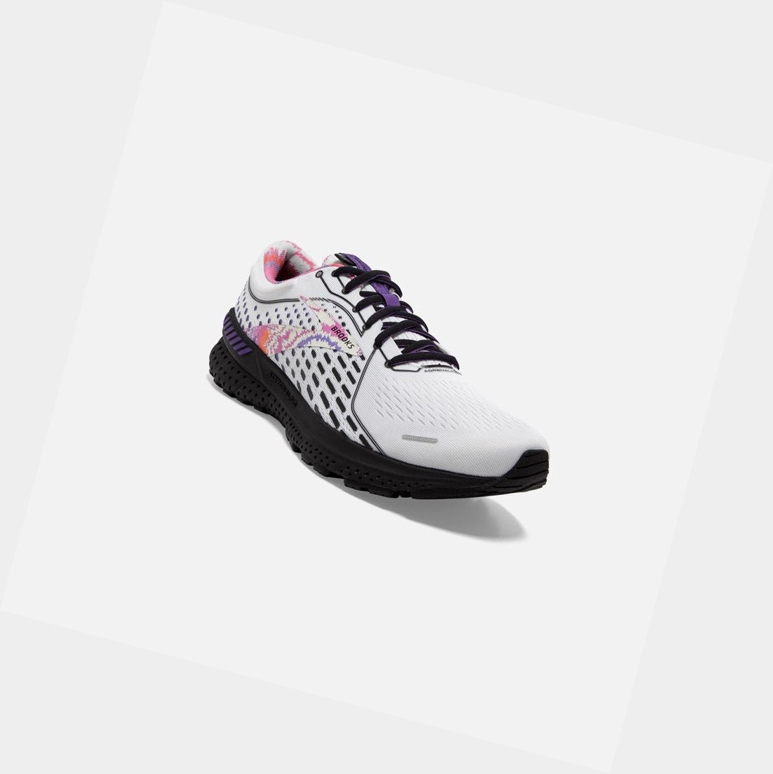 Chaussures Running Route Brooks Adrenaline GTS 21 Homme Blanche Noir | RTIS23480