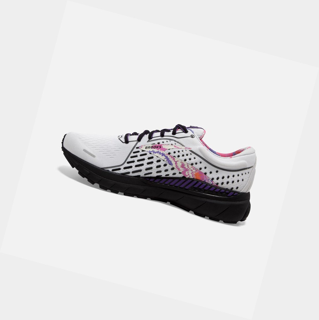 Chaussures Running Route Brooks Adrenaline GTS 21 Homme Blanche Noir | RTIS23480