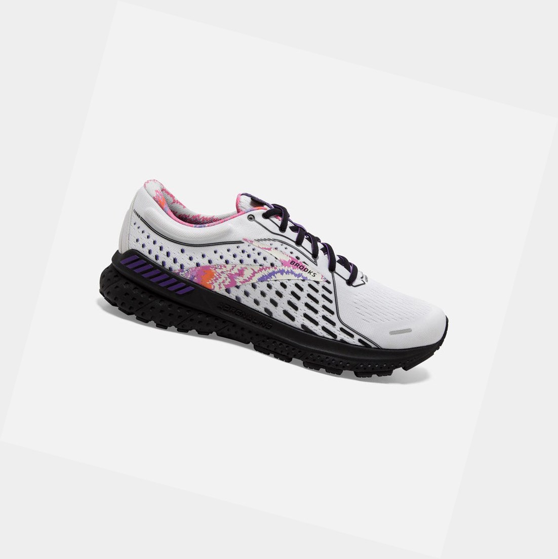 Chaussures Running Route Brooks Adrenaline GTS 21 Homme Blanche Noir | RTIS23480