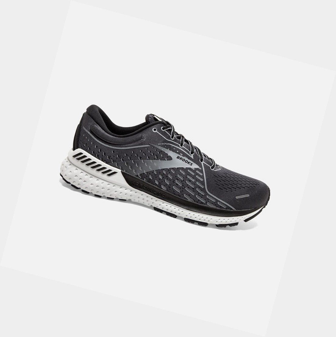 Chaussures Running Route Brooks Adrenaline GTS 21 Homme Noir Grise | RUPG67951