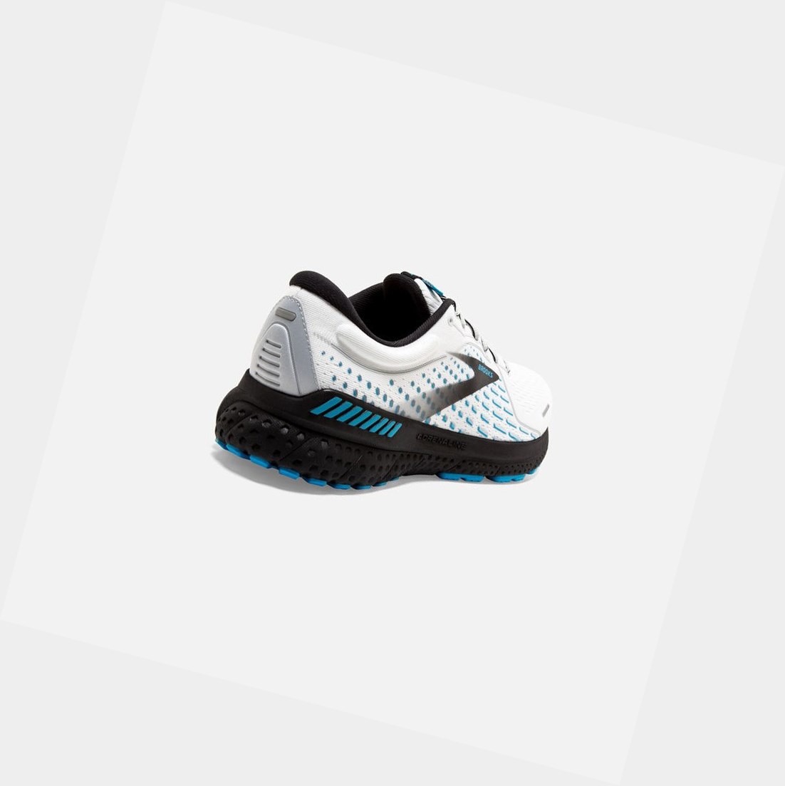 Chaussures Running Route Brooks Adrenaline GTS 21 Homme Blanche Grise Bleu | TPXN72806