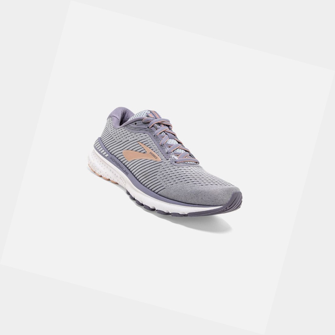 Chaussures Running Route Brooks Adrenaline GTS 20 Femme Grise Blanche | YHOQ79106