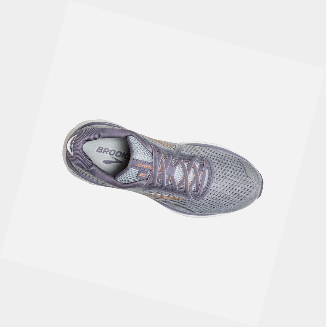 Chaussures Running Route Brooks Adrenaline GTS 20 Femme Grise Blanche | YHOQ79106
