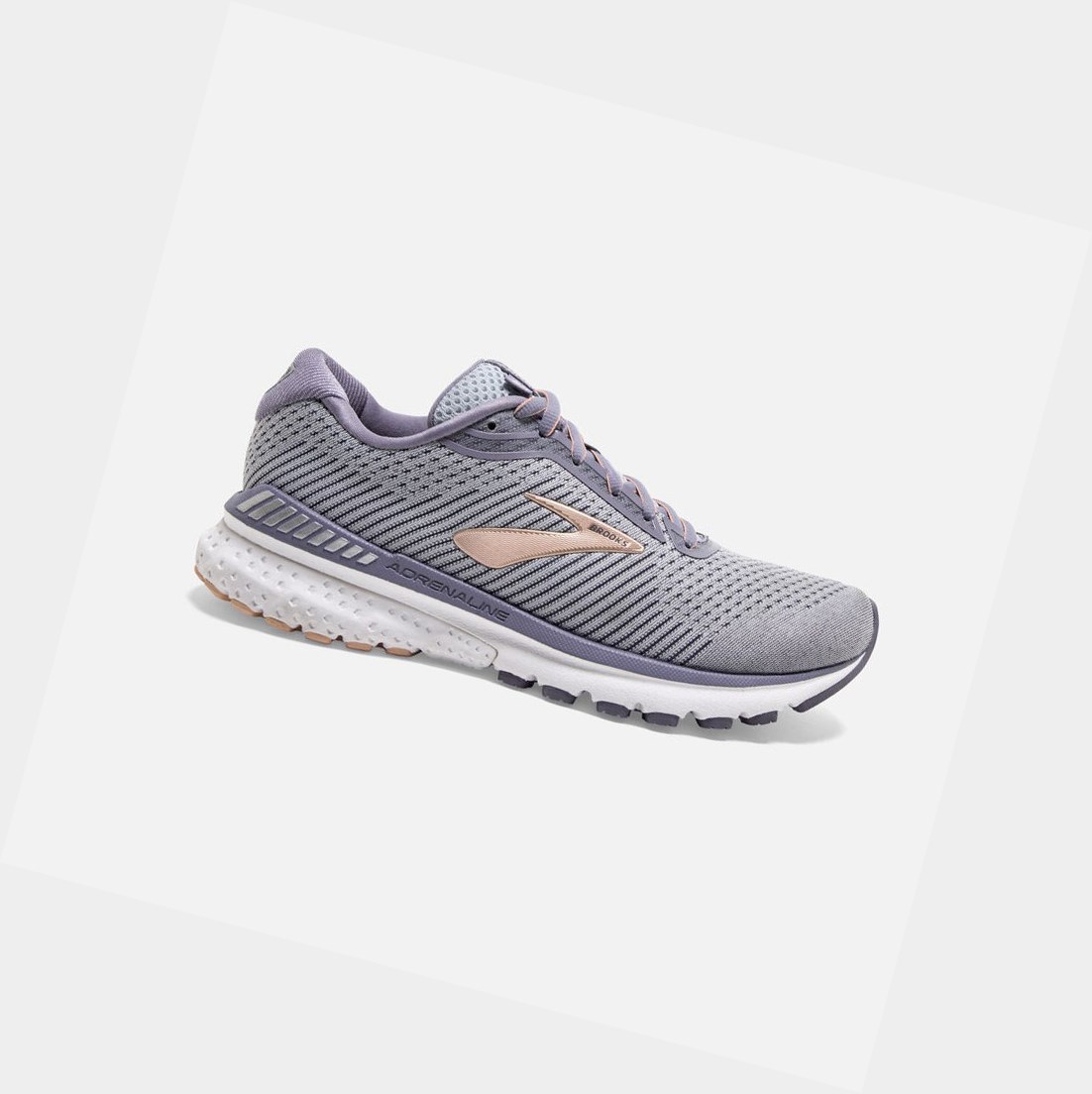Chaussures Running Route Brooks Adrenaline GTS 20 Femme Grise Blanche | YHOQ79106