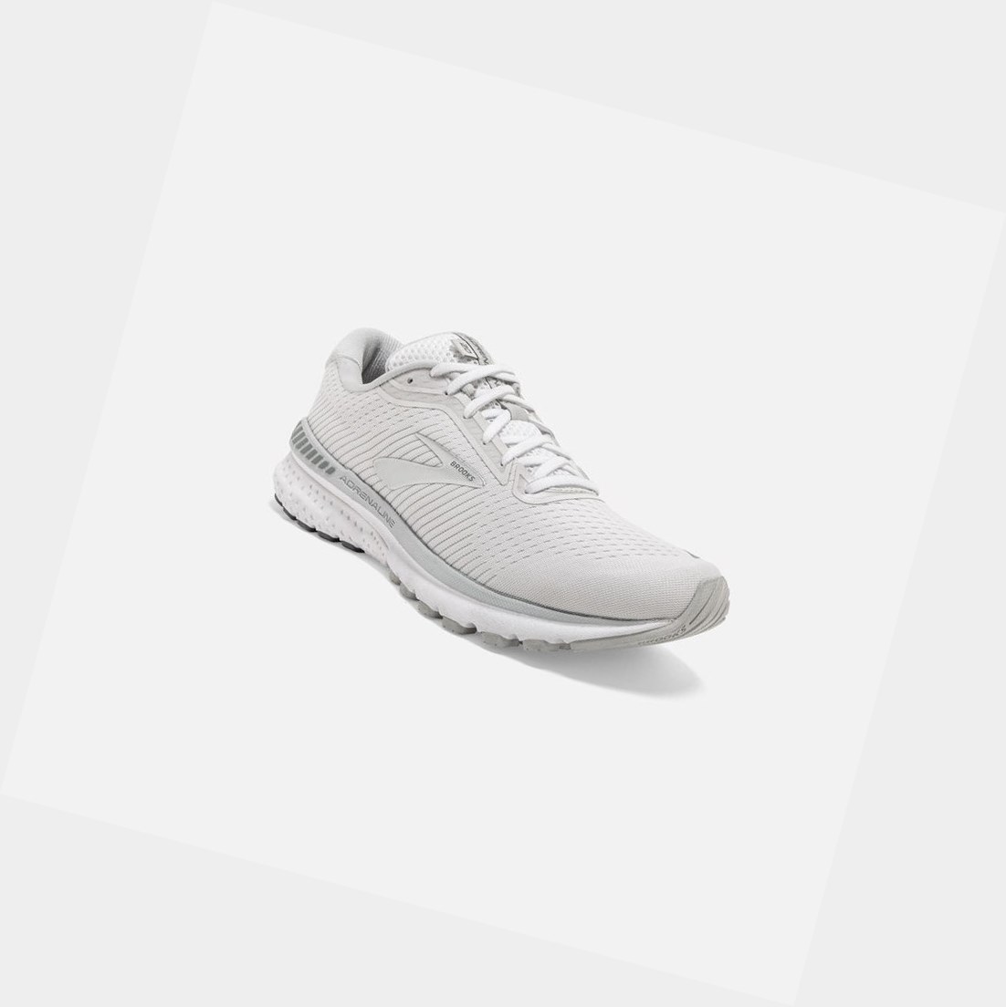 Chaussures Running Route Brooks Adrenaline GTS 20 Femme Blanche Grise Argent | YQOU01346