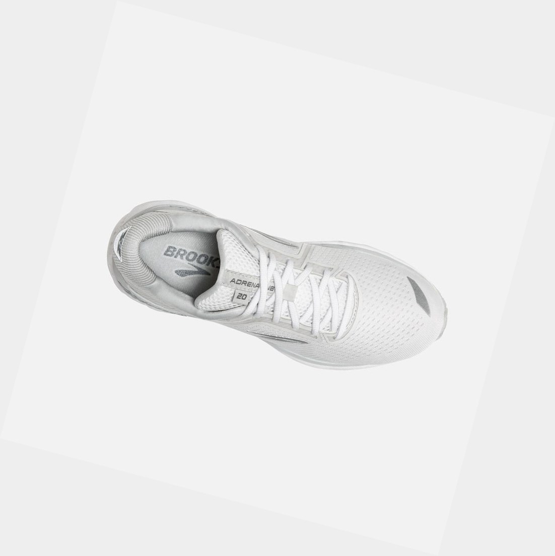 Chaussures Running Route Brooks Adrenaline GTS 20 Femme Blanche Grise Argent | YQOU01346