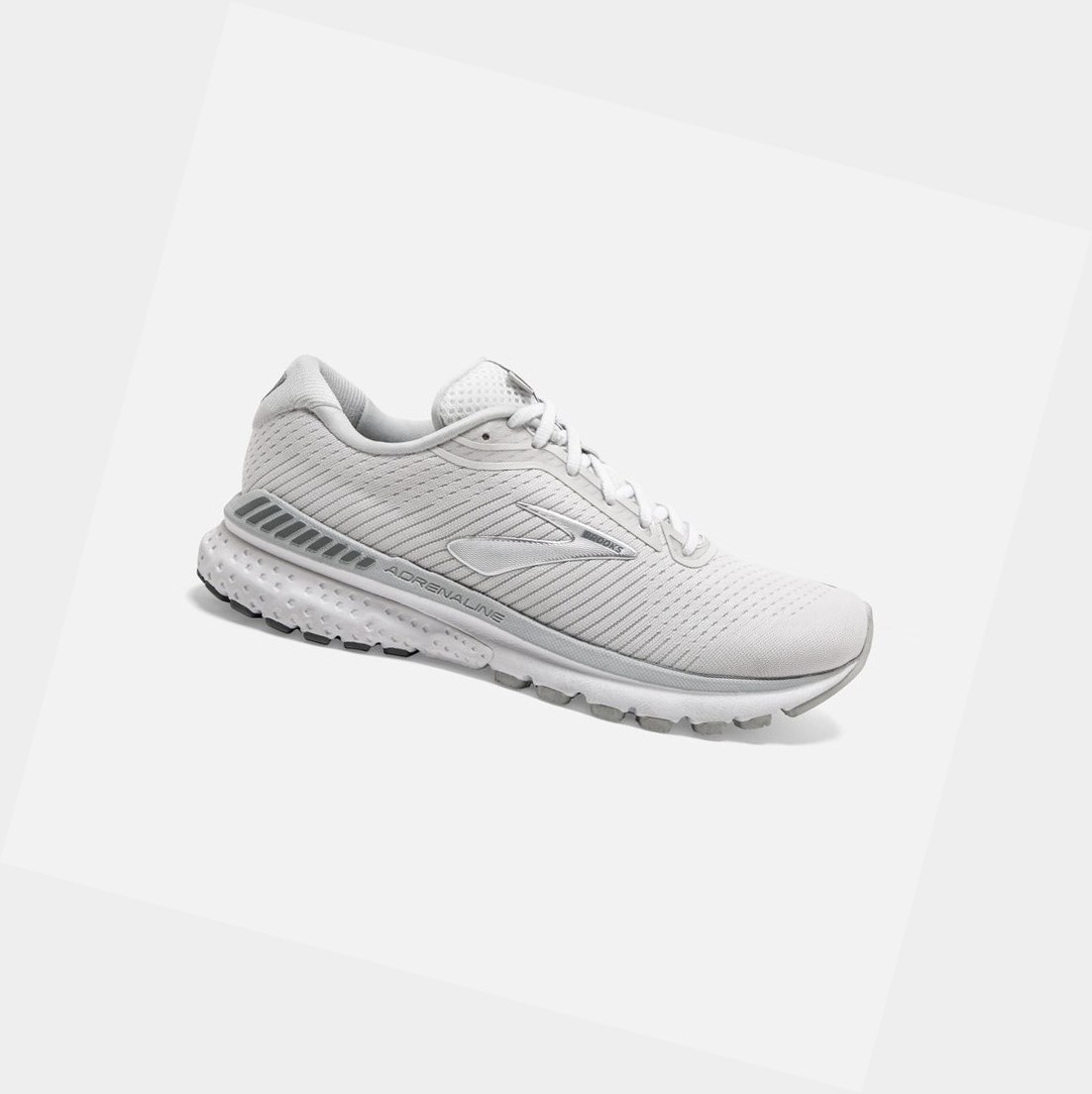 Chaussures Running Route Brooks Adrenaline GTS 20 Femme Blanche Grise Argent | YQOU01346