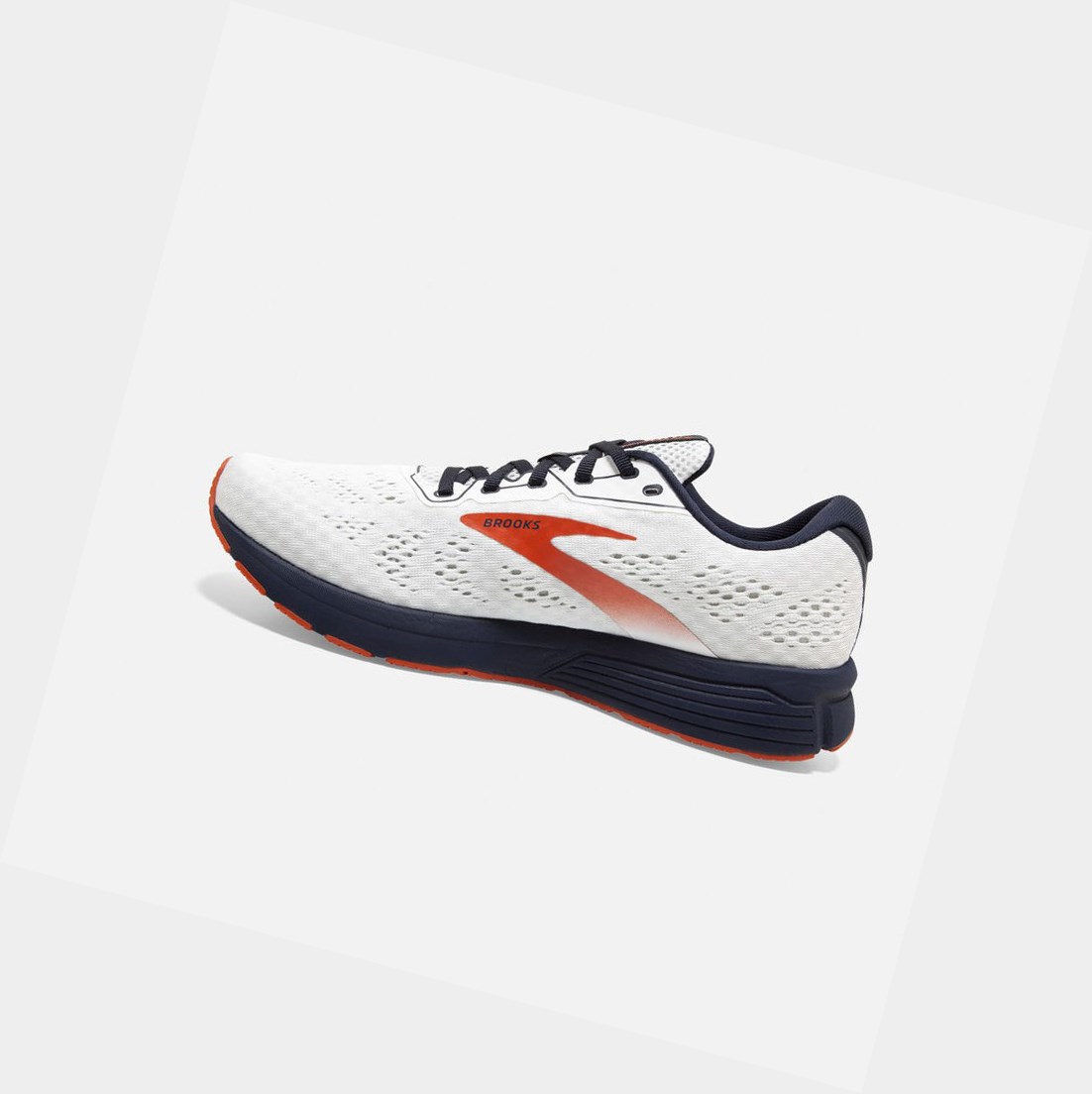 Chaussures Running Route Brooks Anthem 4 Homme Blanche Bleu Marine Rouge | VHDF32675