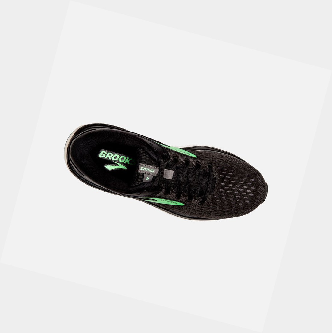 Chaussures Running Route Brooks Dyad 11 Femme Noir Vert | MVUL23189