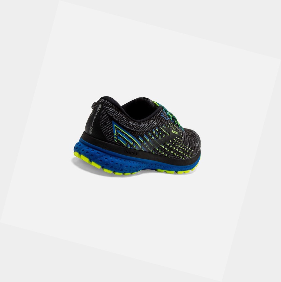 Chaussures Running Route Brooks Ghost 13 Homme Noir Bleu | CEKH57480