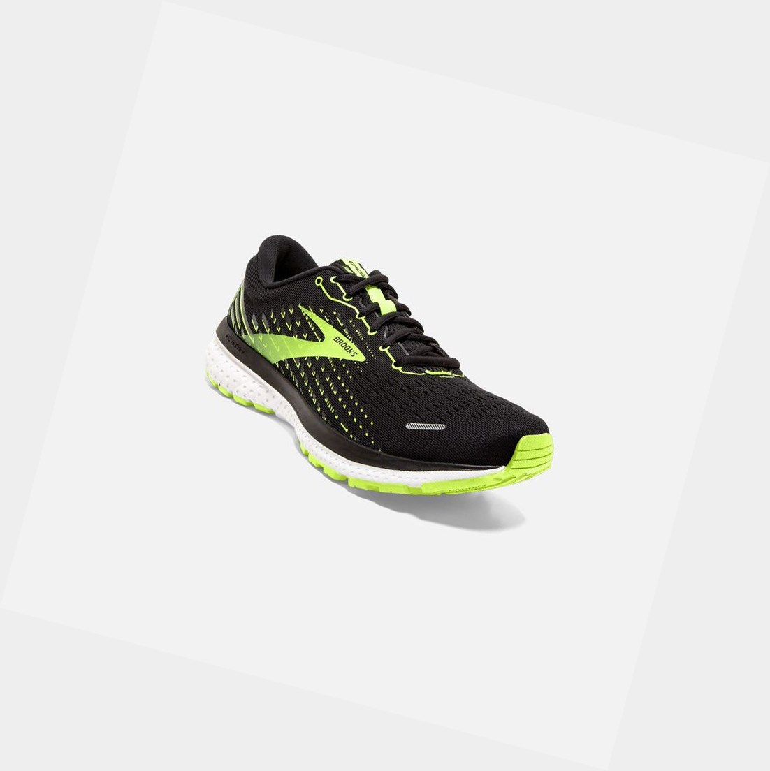 Chaussures Running Route Brooks Ghost 13 Homme Noir Blanche | CRWB84105