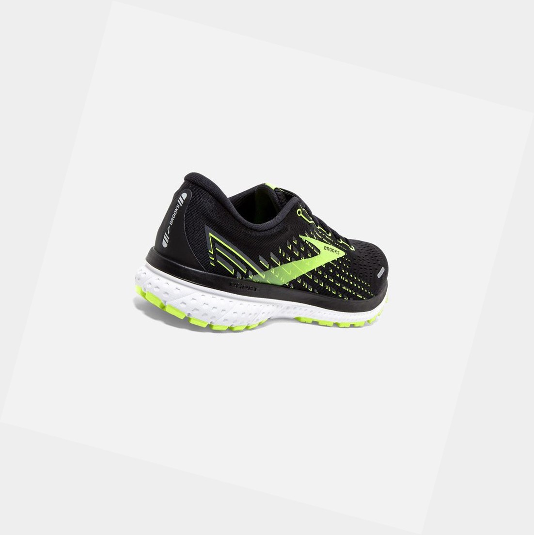 Chaussures Running Route Brooks Ghost 13 Homme Noir Blanche | CRWB84105