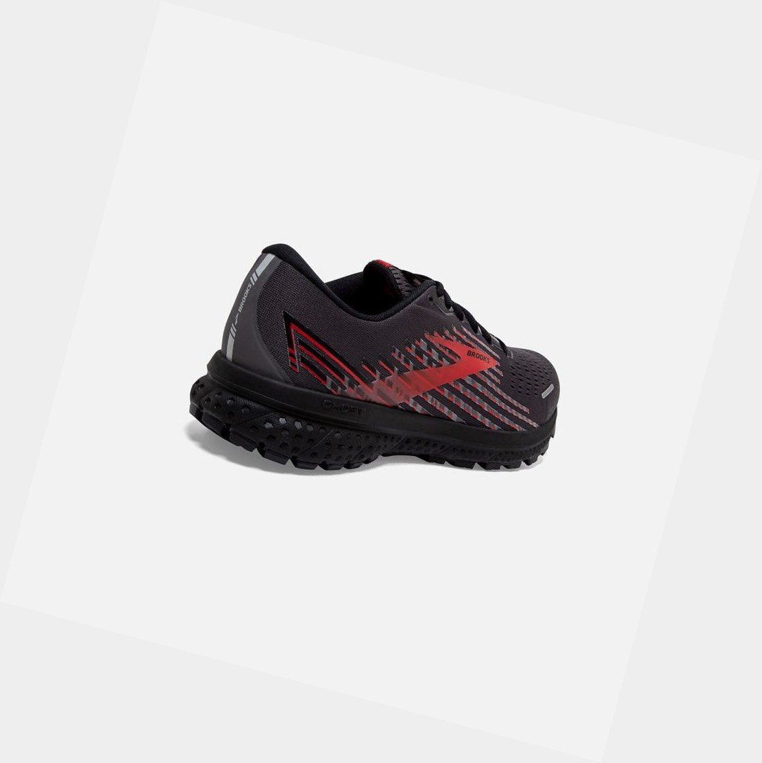 Chaussures Running Route Brooks Ghost 13 GTX Homme Noir Rouge | DYOU26318