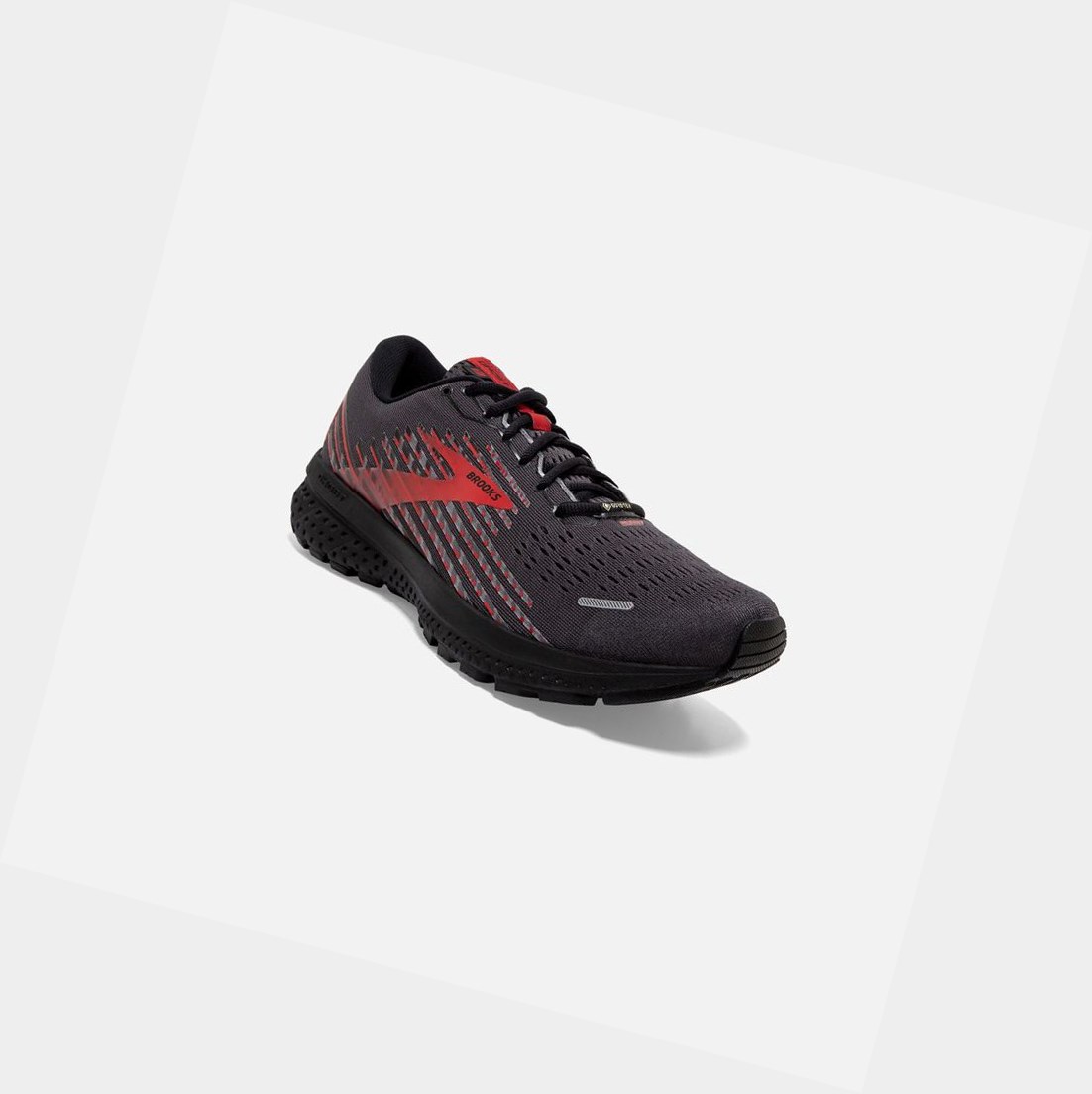 Chaussures Running Route Brooks Ghost 13 GTX Homme Noir Rouge | DYOU26318