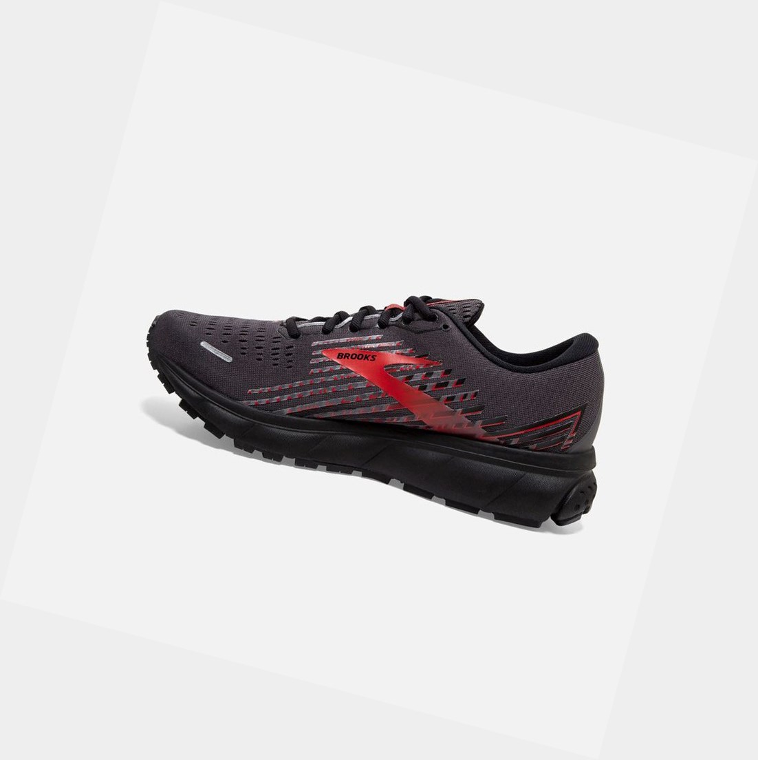 Chaussures Running Route Brooks Ghost 13 GTX Homme Noir Rouge | DYOU26318