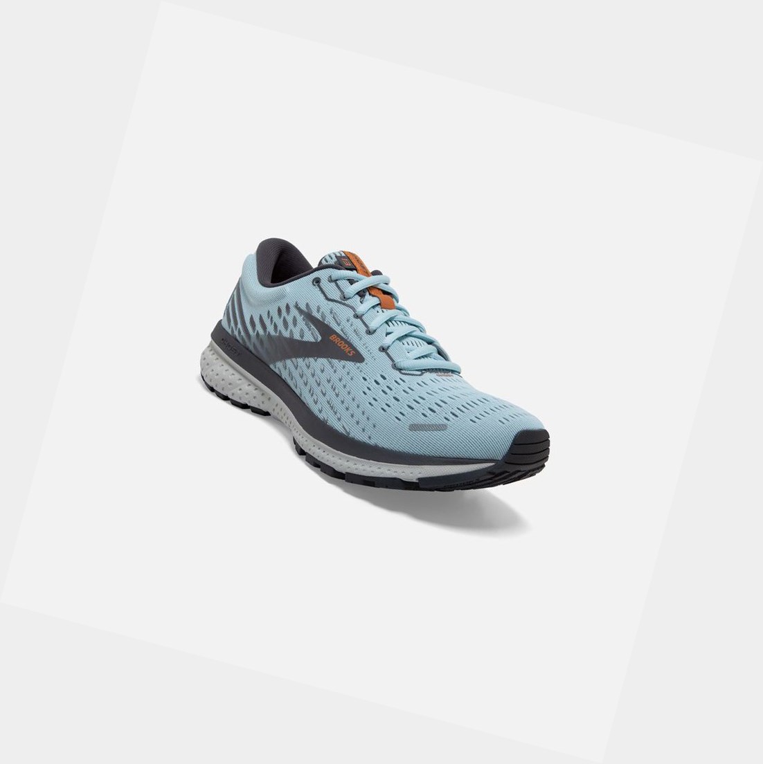 Chaussures Running Route Brooks Ghost 13 Femme Bleu Clair Blanche | ELWF18640
