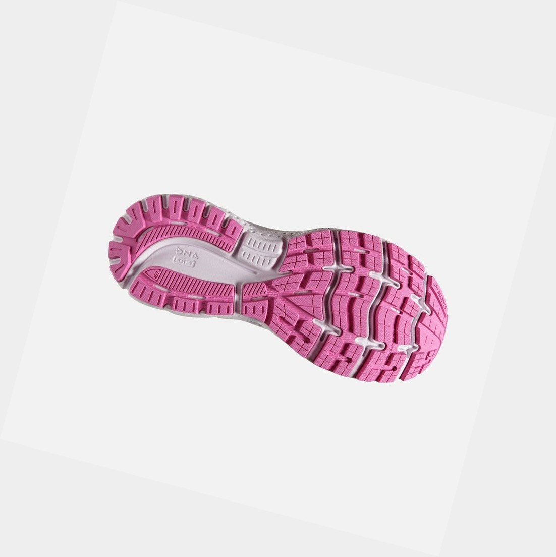 Chaussures Running Route Brooks Ghost 13 Femme Blanche Rose | EORX32179