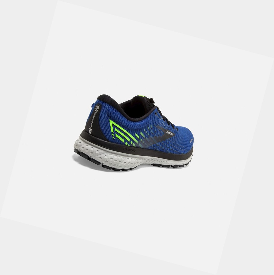 Chaussures Running Route Brooks Ghost 13 Homme Bleu Noir Vert | EVAW38740