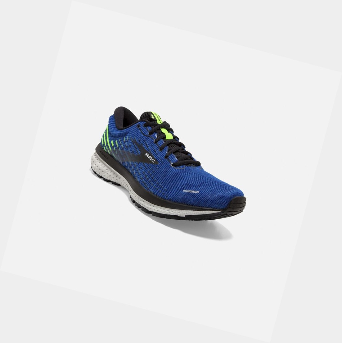 Chaussures Running Route Brooks Ghost 13 Homme Bleu Noir Vert | EVAW38740