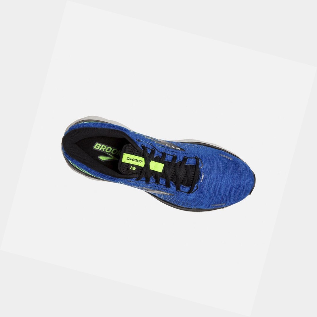 Chaussures Running Route Brooks Ghost 13 Homme Bleu Noir Vert | EVAW38740