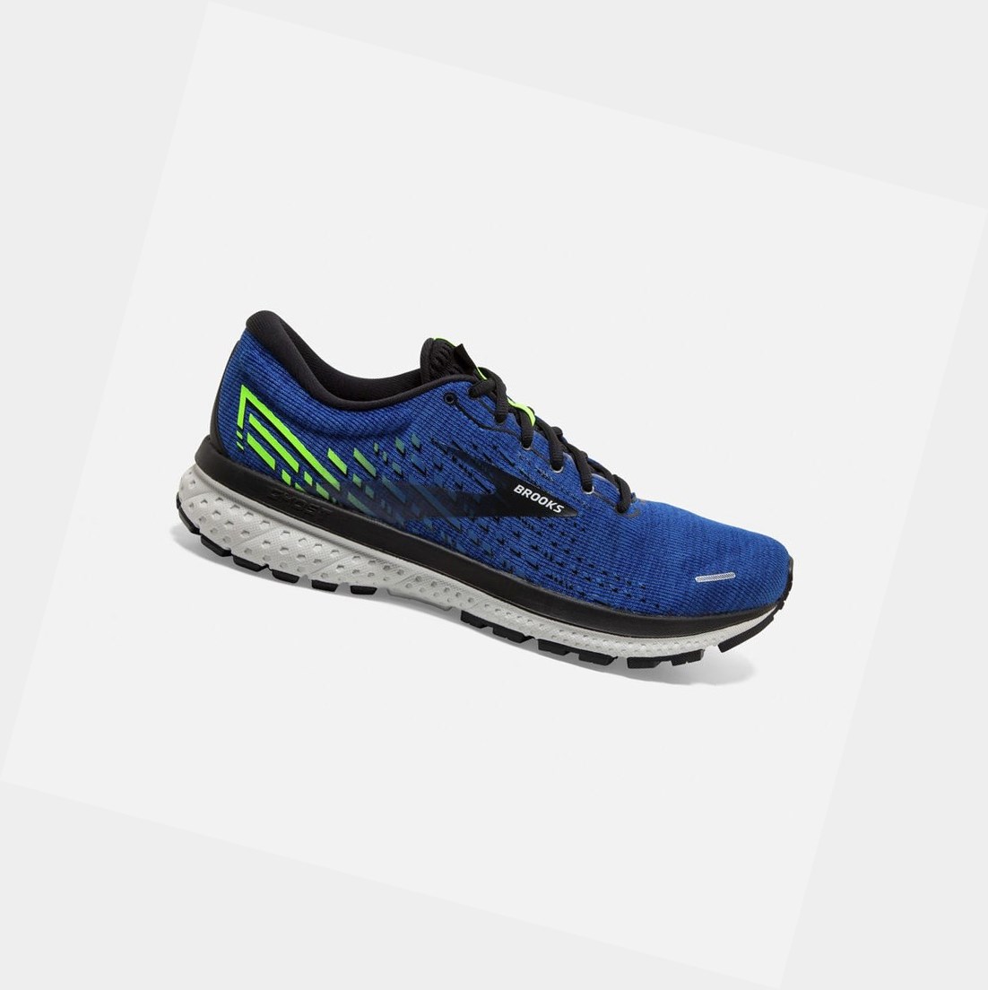 Chaussures Running Route Brooks Ghost 13 Homme Bleu Noir Vert | EVAW38740
