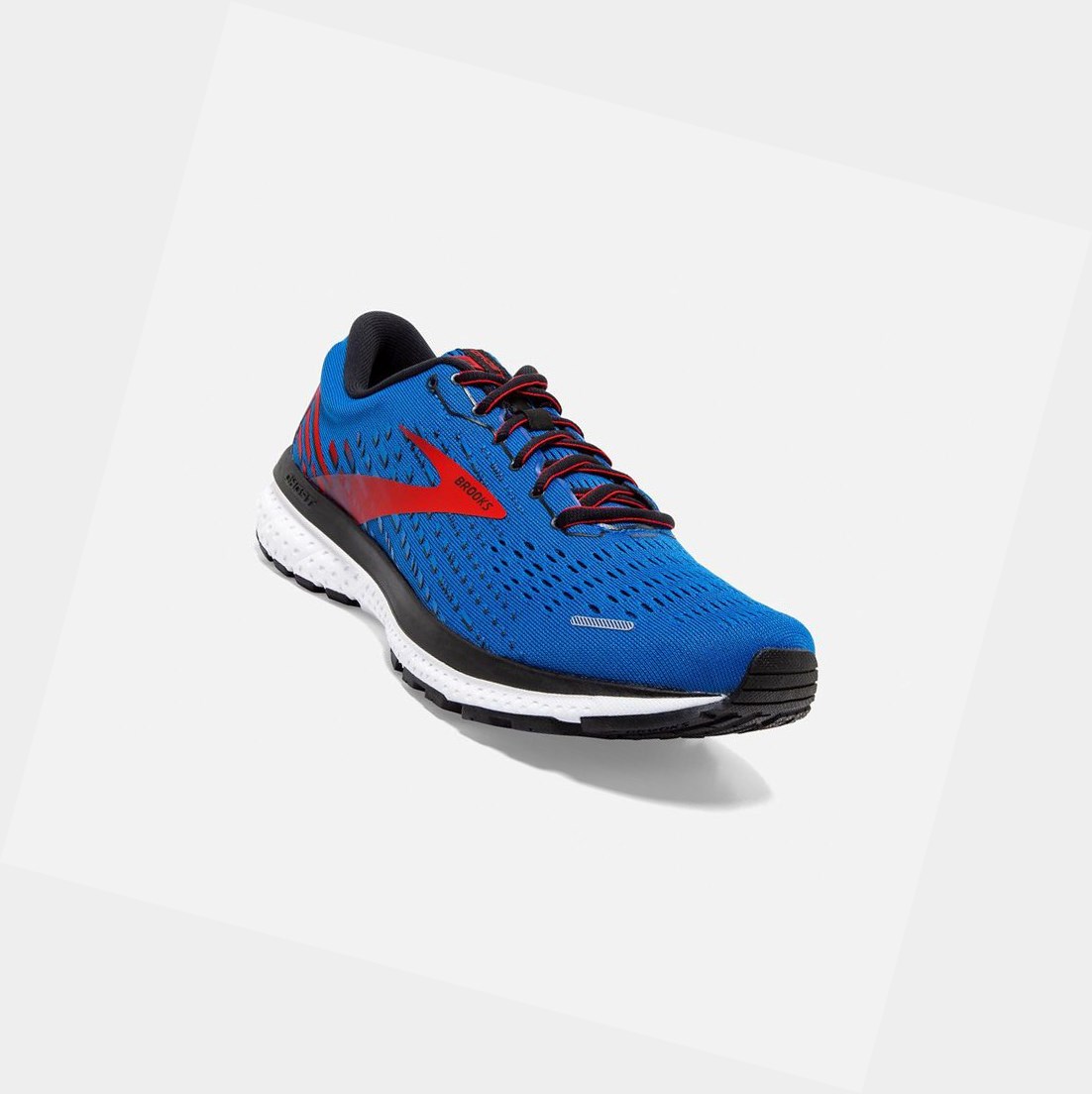 Chaussures Running Route Brooks Ghost 13 Homme Bleu Rouge Blanche | EXDG75236