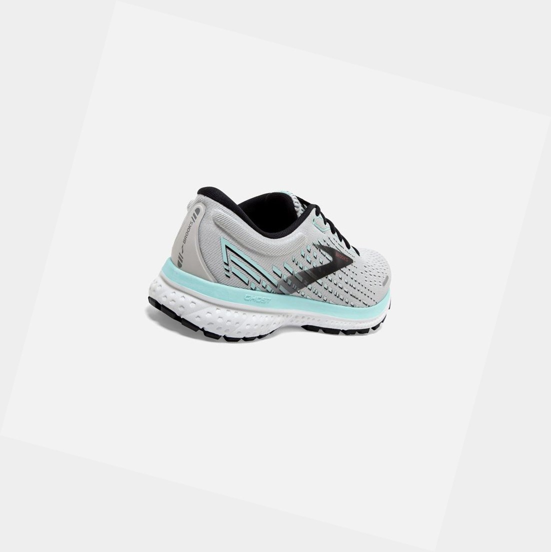 Chaussures Running Route Brooks Ghost 13 Femme Grise Noir | HBUM29483