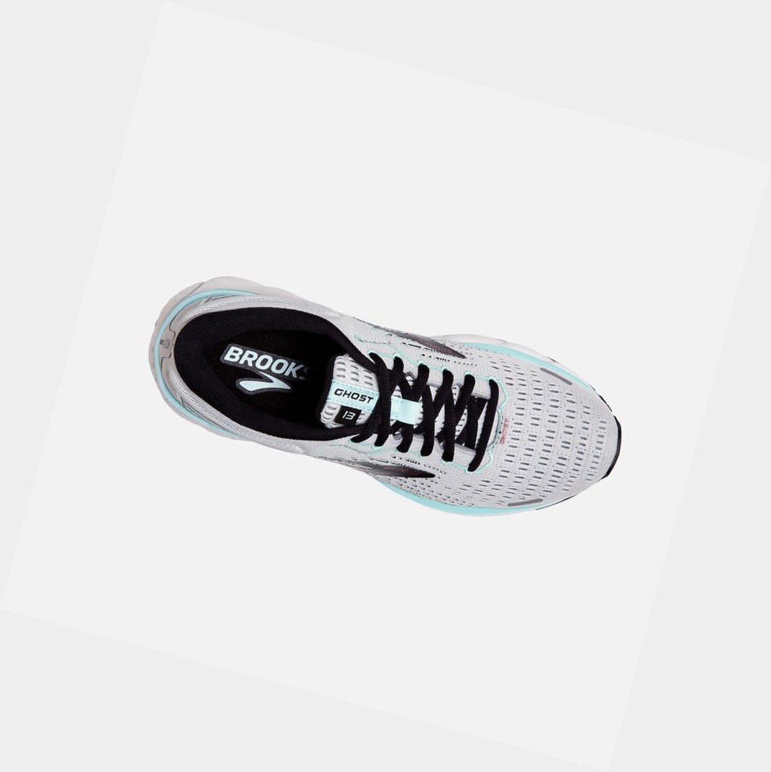 Chaussures Running Route Brooks Ghost 13 Femme Grise Noir | HBUM29483