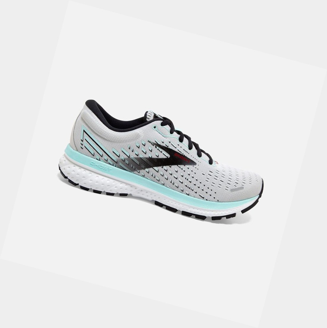 Chaussures Running Route Brooks Ghost 13 Femme Grise Noir | HBUM29483
