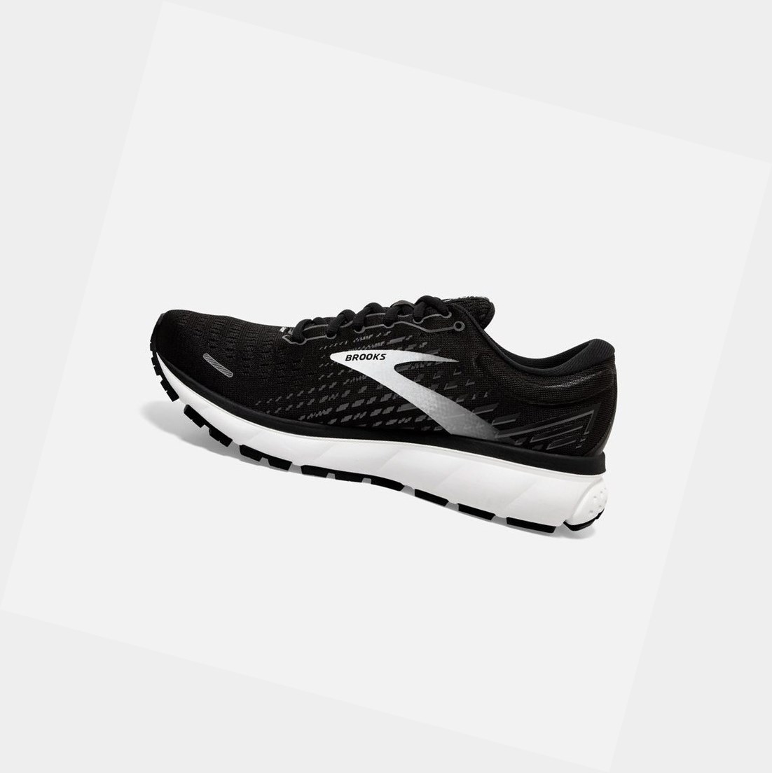 Chaussures Running Route Brooks Ghost 13 Femme Noir Blanche | HFEI83402