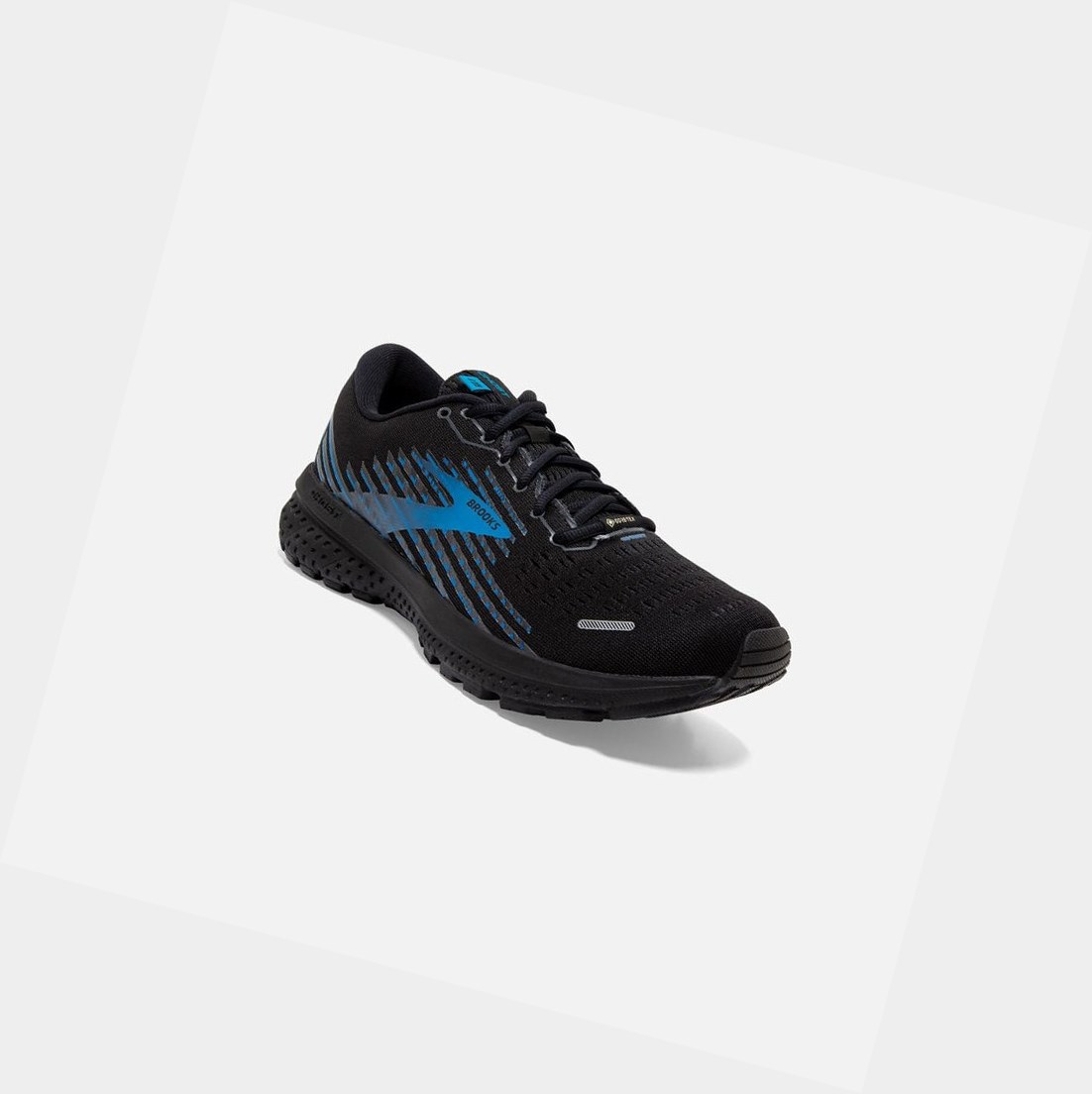Chaussures Running Route Brooks Ghost 13 GTX Homme Noir Grise Bleu | IGRP40572