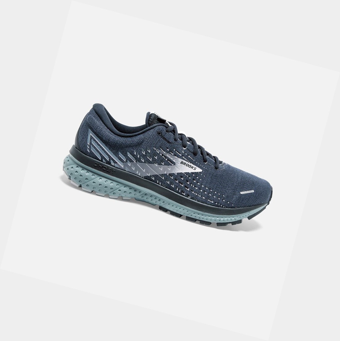 Chaussures Running Route Brooks Ghost 13 Homme Noir Grise | IZRN41503