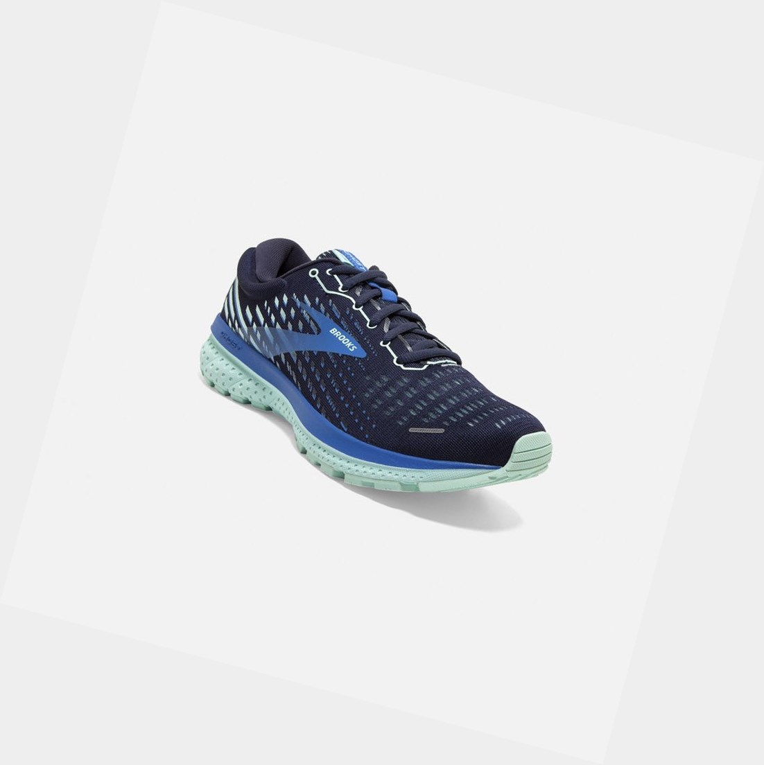 Chaussures Running Route Brooks Ghost 13 Femme Bleu Bleu | JYEG09582