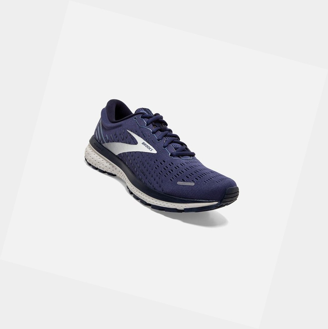 Chaussures Running Route Brooks Ghost 13 Homme Noir Grise Bleu Marine | KXGN64852