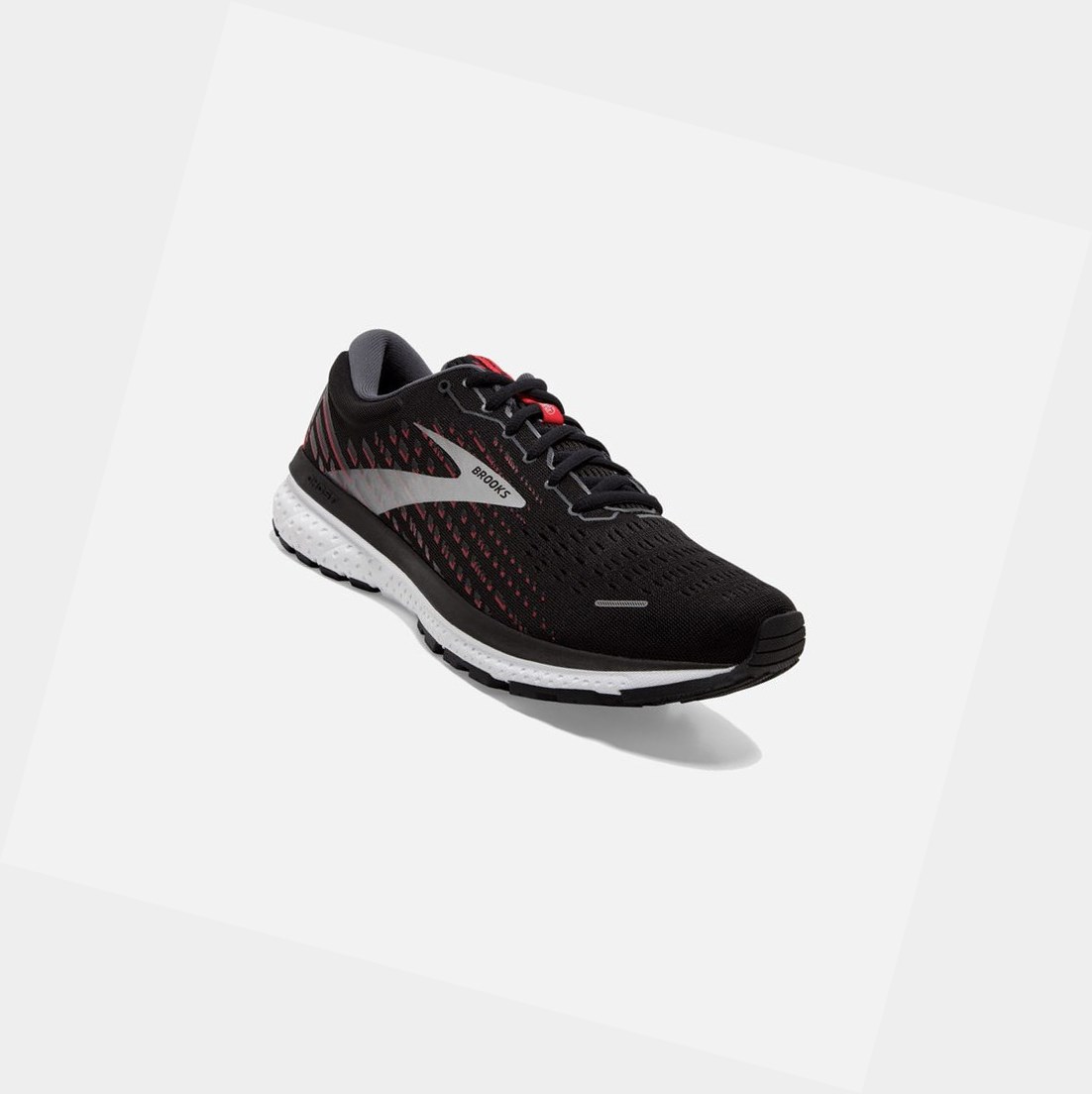 Chaussures Running Route Brooks Ghost 13 Homme Noir Rouge | LBAJ41392