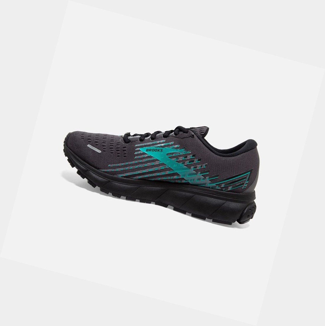 Chaussures Running Route Brooks Ghost 13 GTX Femme Noir Noir Paon | MDEU64910