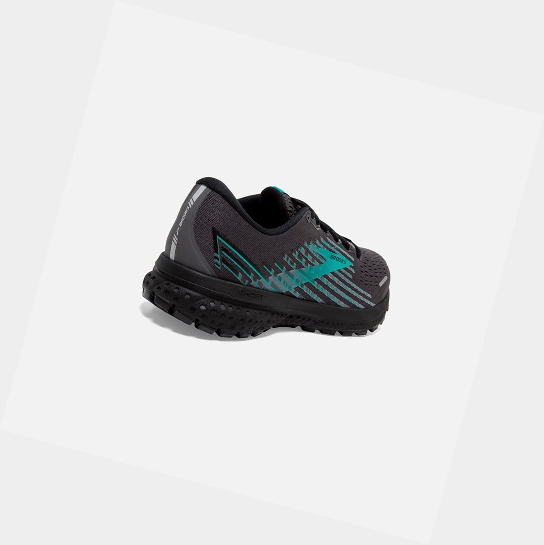 Chaussures Running Route Brooks Ghost 13 GTX Femme Noir Noir Paon | MDEU64910