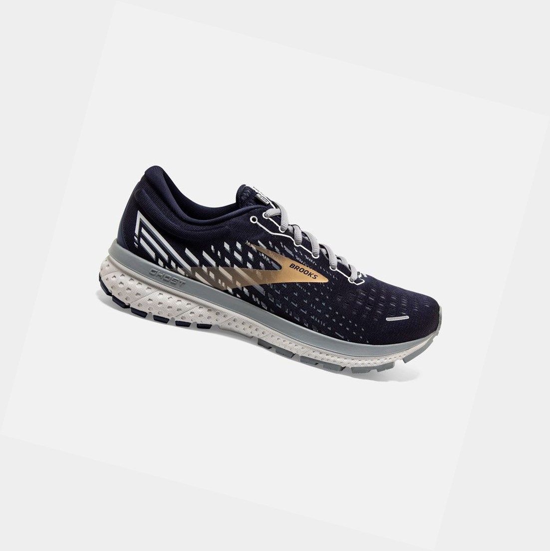 Chaussures Running Route Brooks Ghost 13 Homme Grise Doré | OJUQ09851