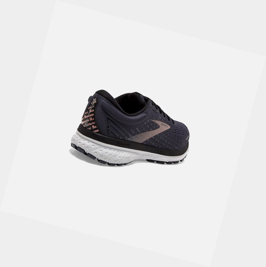 Chaussures Running Route Brooks Ghost 13 Femme Bleu Noir Rose Doré | RZLP48763