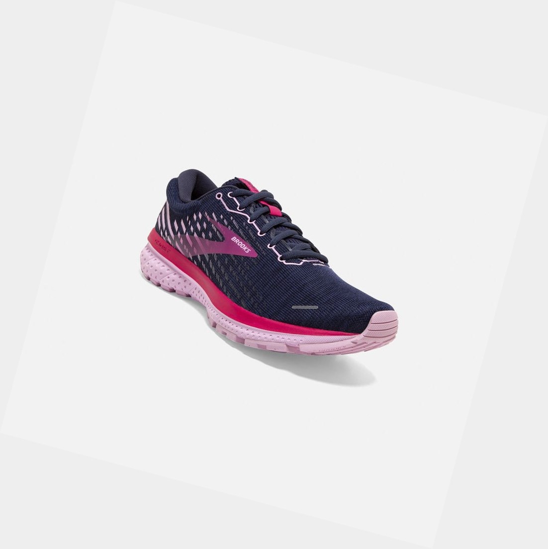 Chaussures Running Route Brooks Ghost 13 Femme Peacoat / Lilac / Raspberry | SACE14852