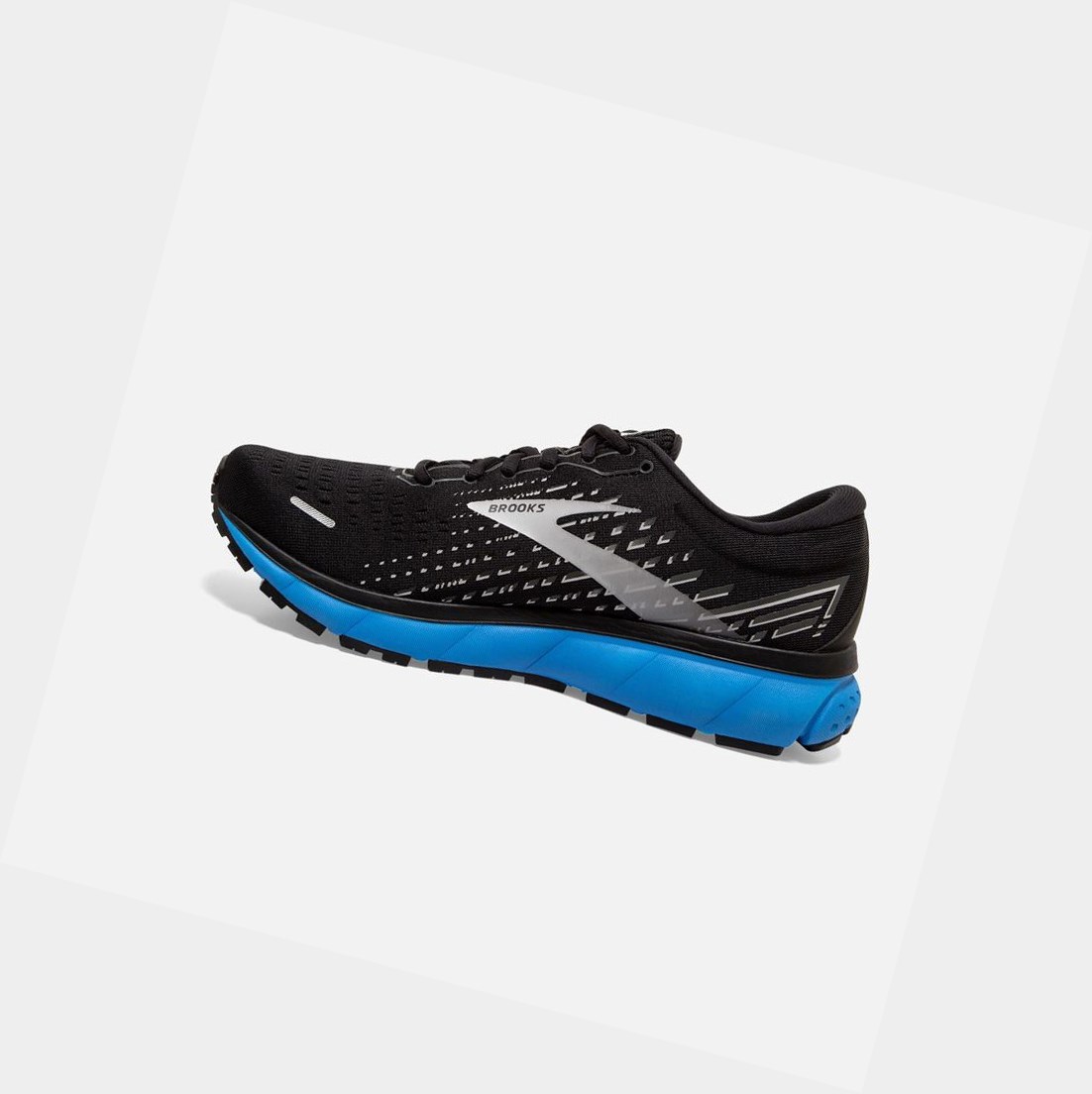 Chaussures Running Route Brooks Ghost 13 Homme Noir Grise Bleu | TBKL78326