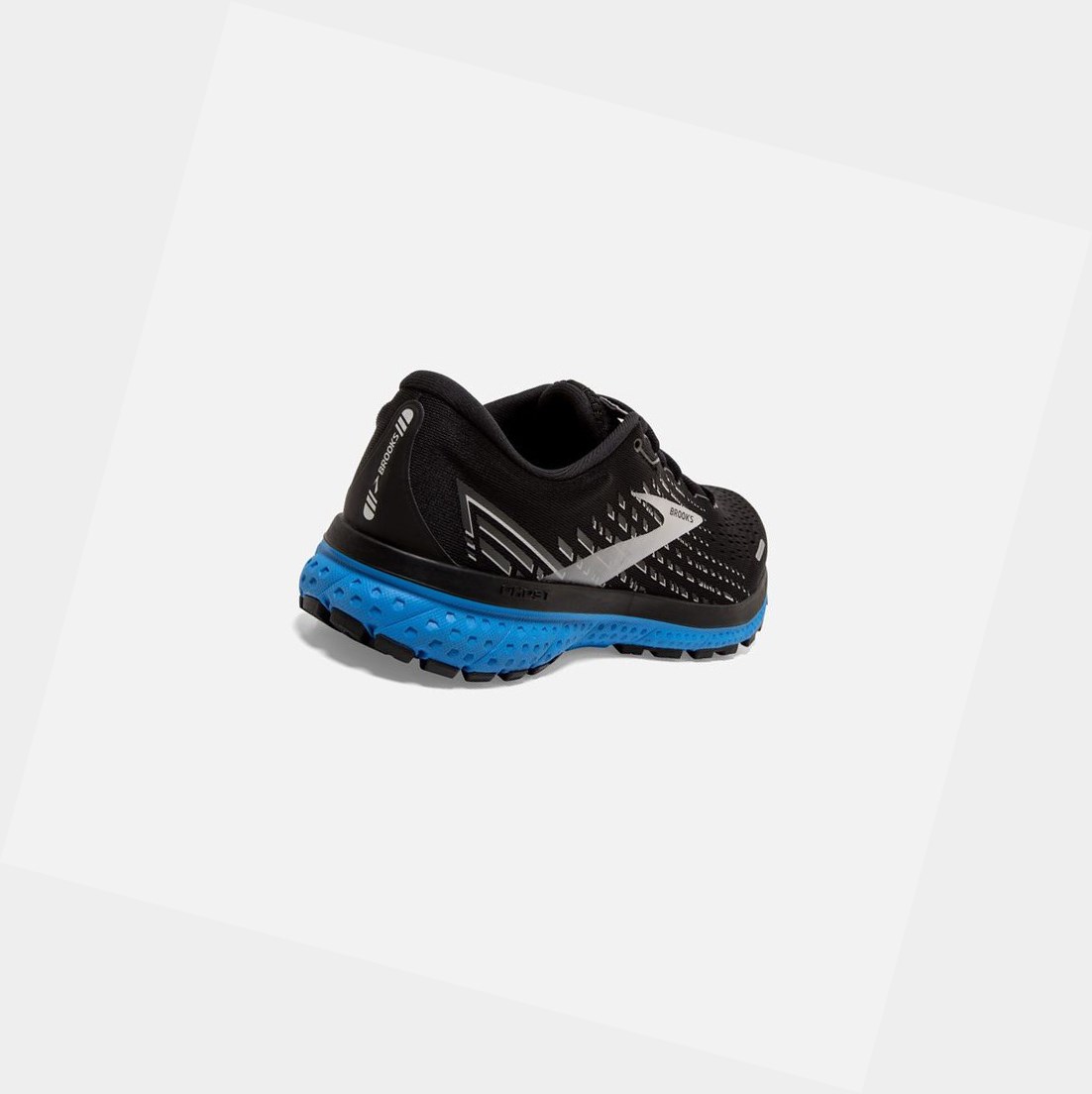 Chaussures Running Route Brooks Ghost 13 Homme Noir Grise Bleu | TBKL78326