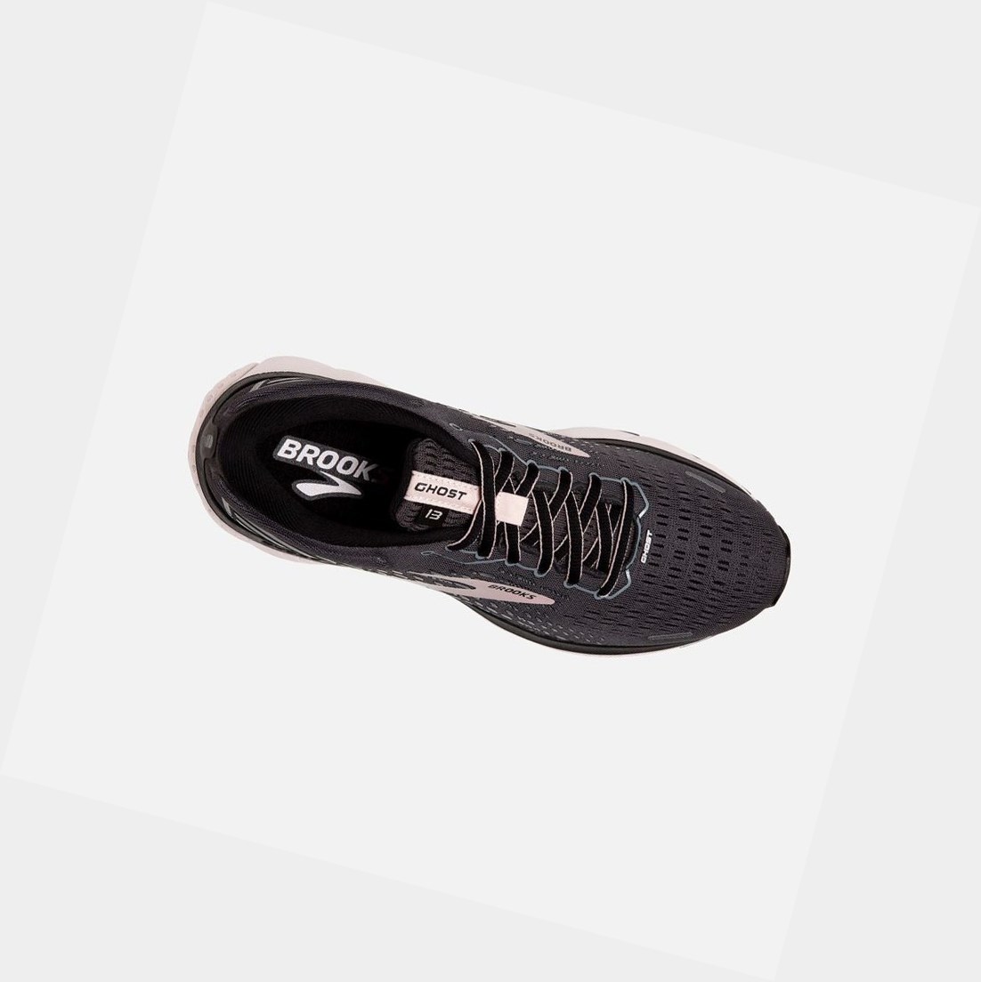 Chaussures Running Route Brooks Ghost 13 Femme Noir | UOFH80659
