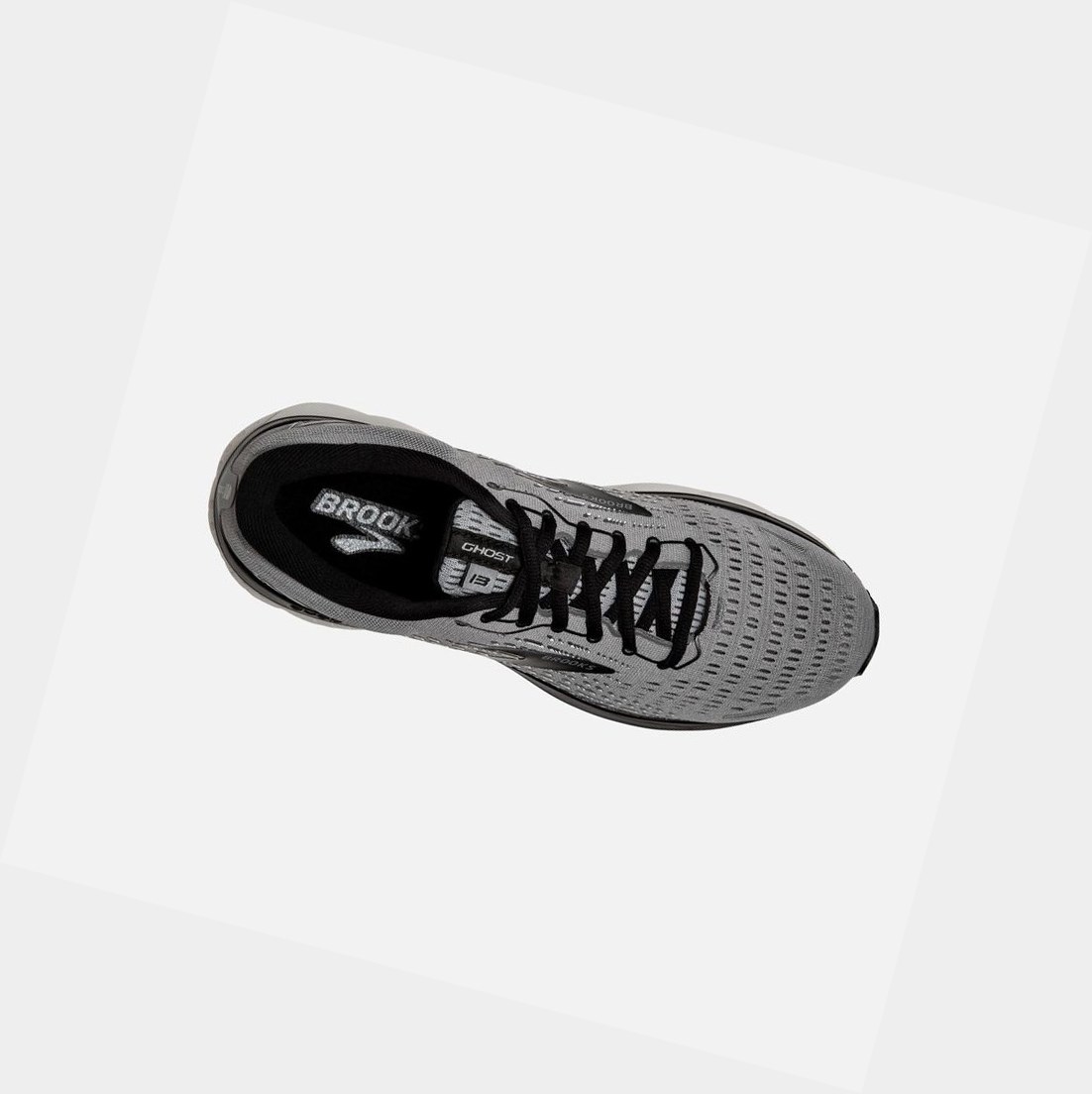 Chaussures Running Route Brooks Ghost 13 Homme Grise Noir | XAMS51764