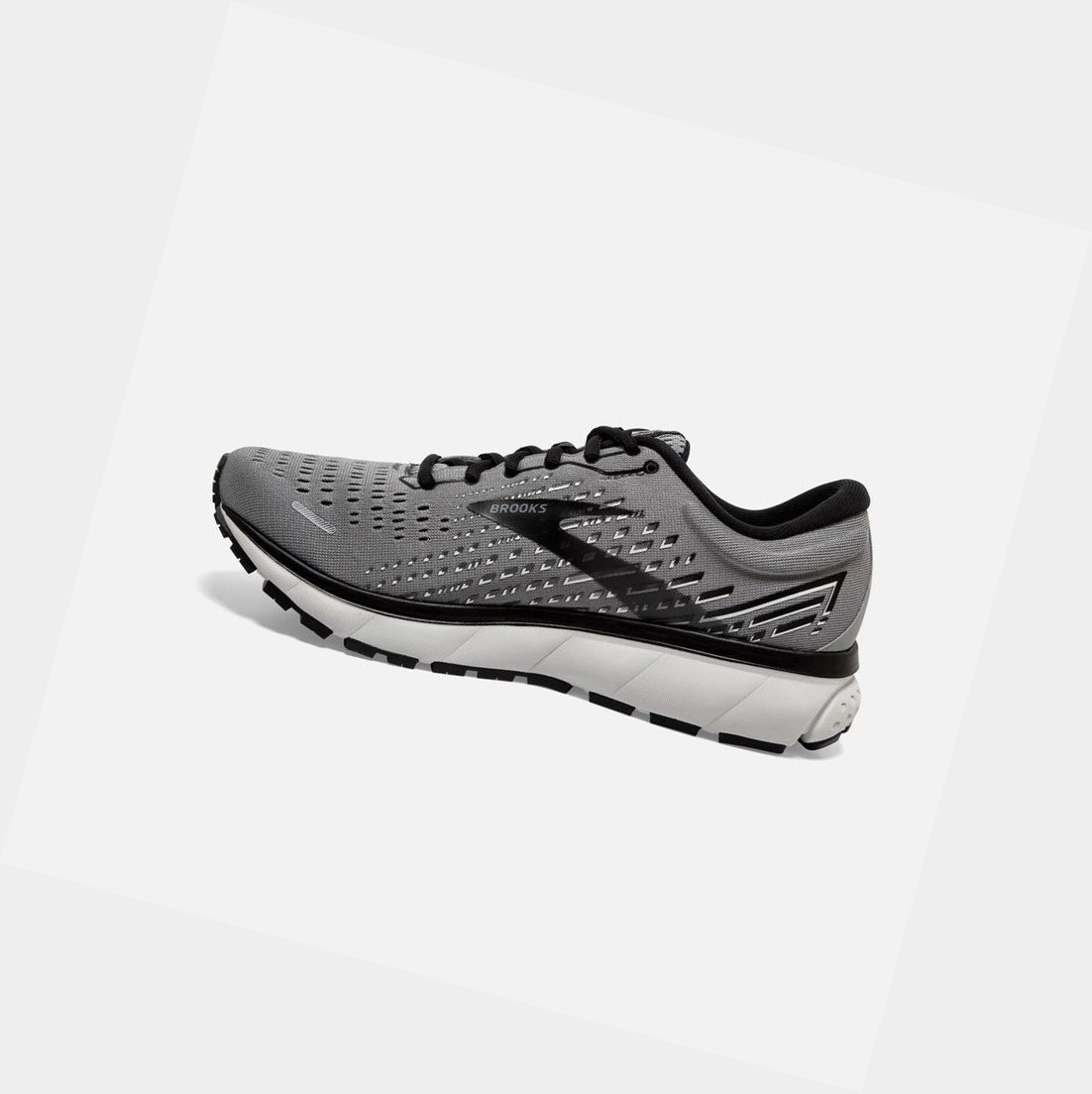 Chaussures Running Route Brooks Ghost 13 Homme Grise Noir | XAMS51764