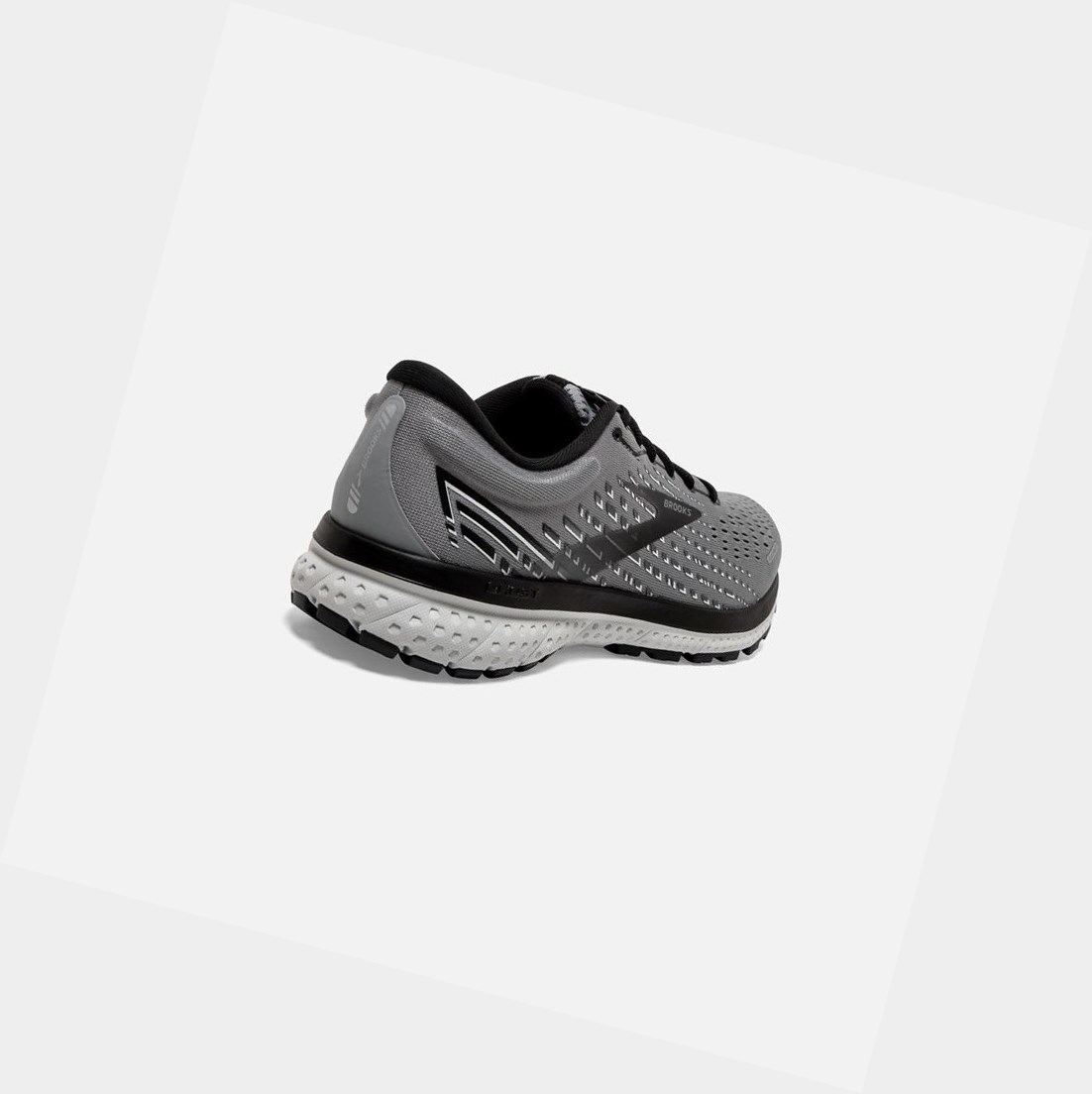 Chaussures Running Route Brooks Ghost 13 Homme Grise Noir | XAMS51764