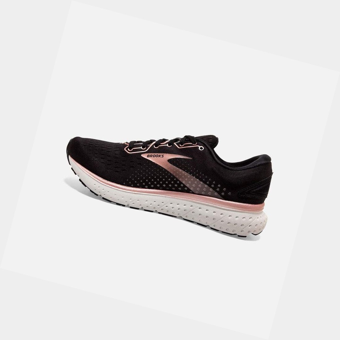 Chaussures Running Route Brooks Glycerin 18 Femme Noir Rose Doré Grise | ATFR61975