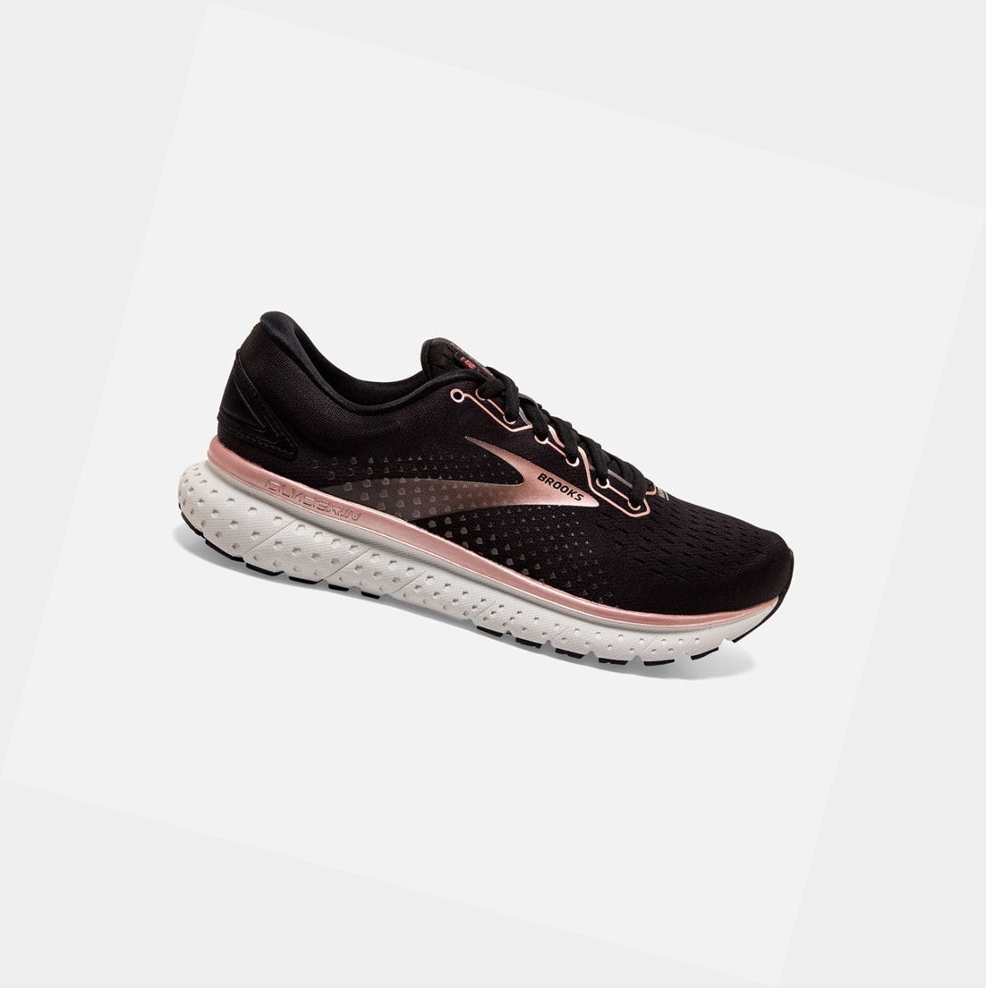 Chaussures Running Route Brooks Glycerin 18 Femme Noir Rose Doré Grise | ATFR61975