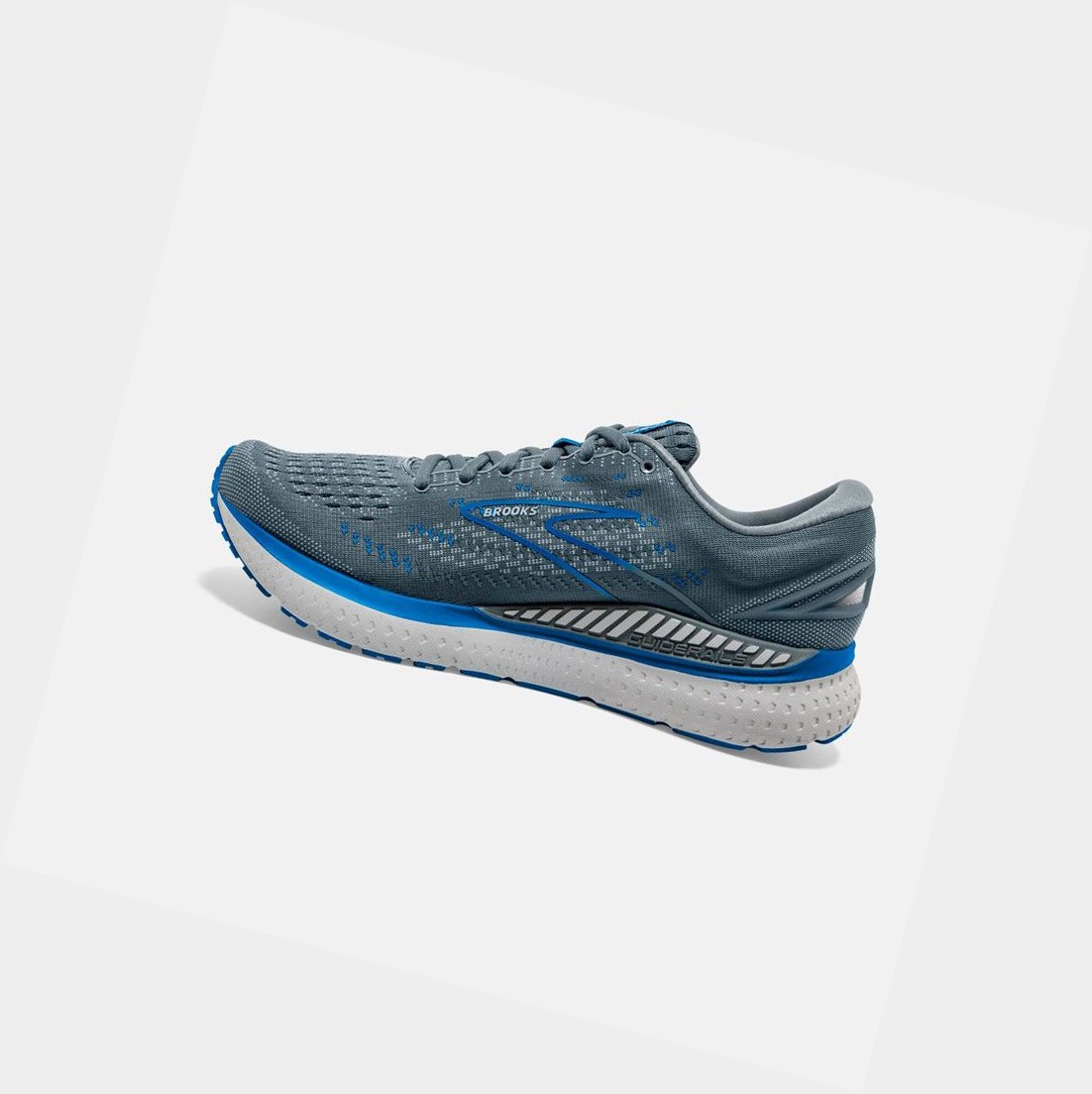Chaussures Running Route Brooks Glycerin GTS 19 Homme Grise Bleu Foncé | CHWO52389