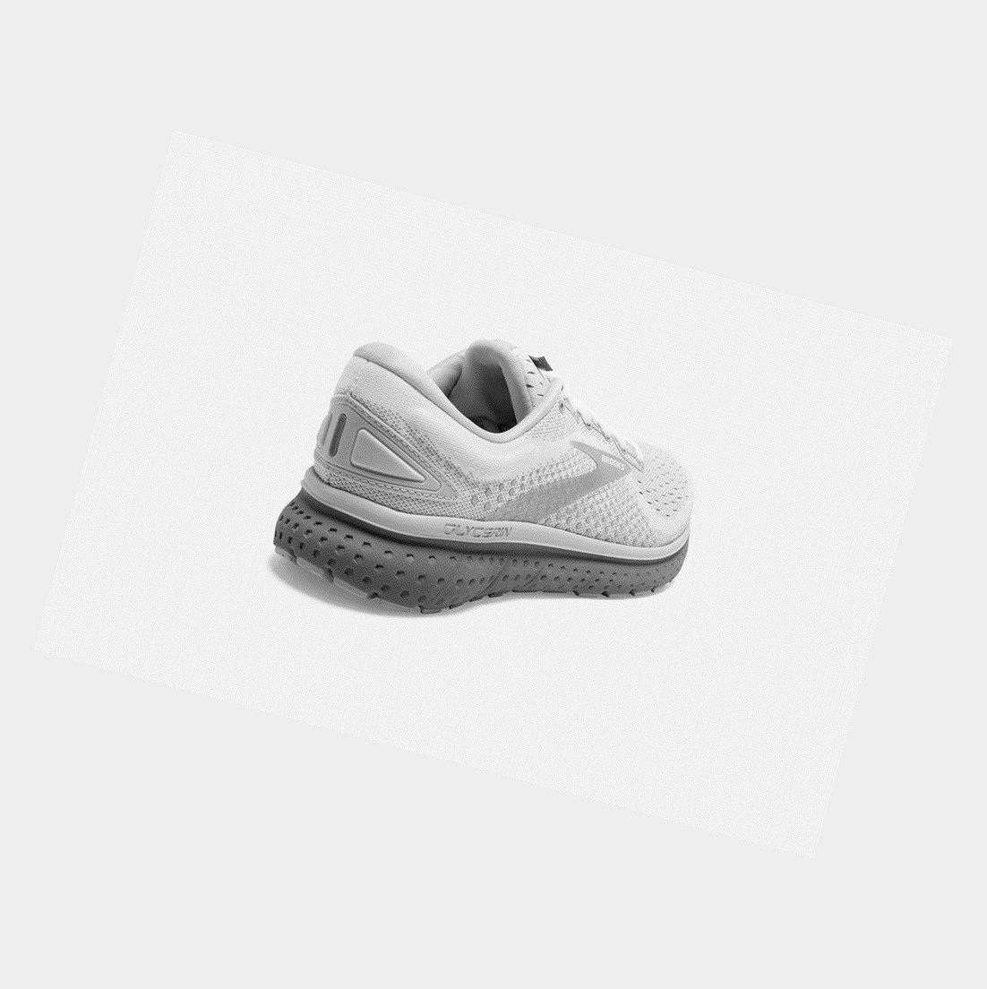 Chaussures Running Route Brooks Glycerin 18 Femme Blanche Grise | CKAZ56183